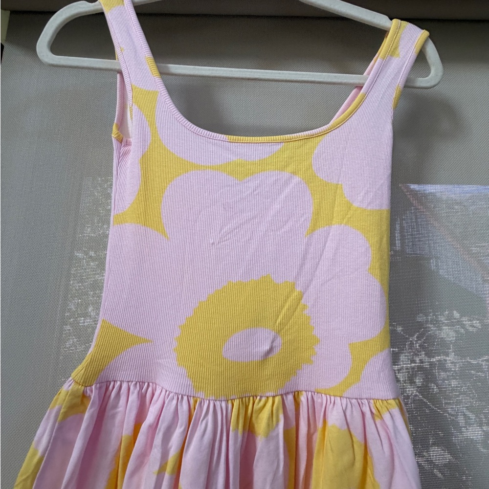 Marimekko Pink and Yellow Floral Dress